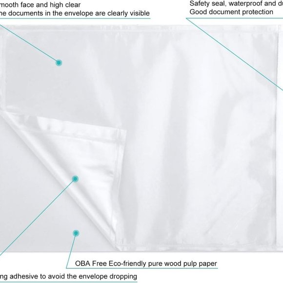 NIP (25) 7.5X5.5" Self Adhesive Shipping Label Pouches - Picture 6 of 6